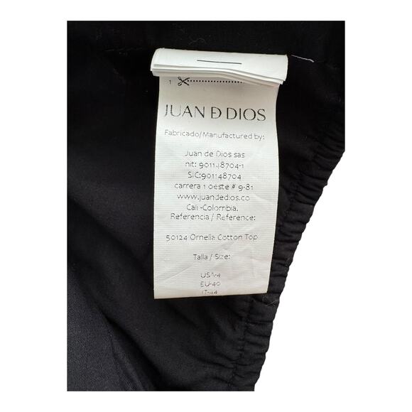 Juan D Dios Lovely resort one shoulder crop top navy spotted size small - Picture 8 of 11